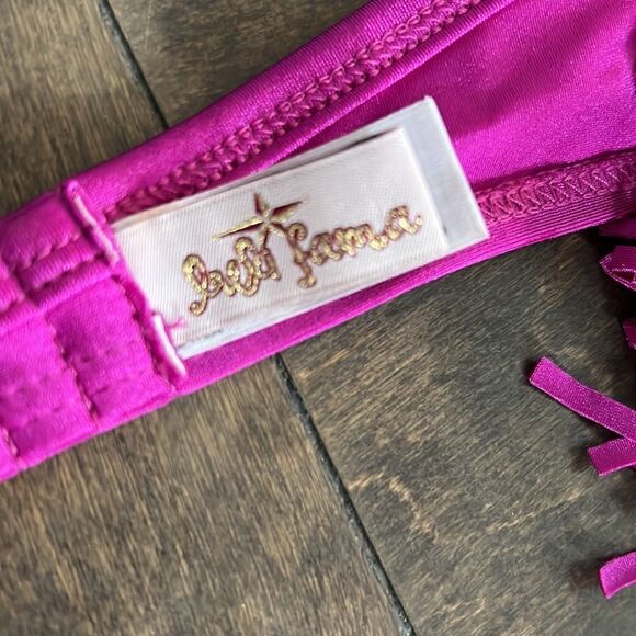 Luli Fama Cosita Buena - Fringe Scoop Halter Top-LBC Dancing Orchid Small - Picture 9 of 10